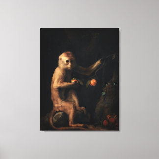 Portrait of a Monkey Canvas Print