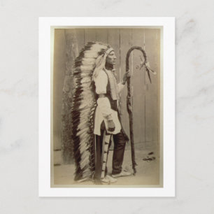 Portrait of a Native American from 'Buffalo Bill's Postcard