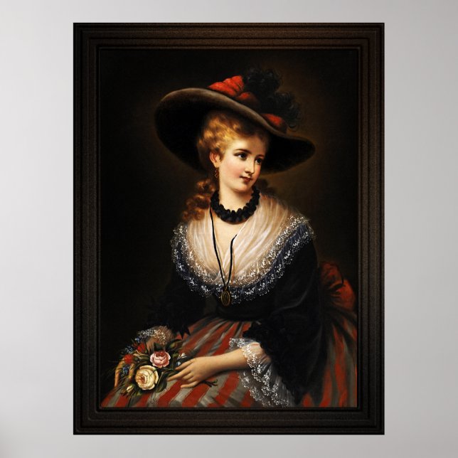 Portrait Of A Noble Woman by Alois Eckhardt Poster (Front)