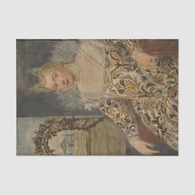 Portrait of a Noblewoman by Francesco Montemezzano Tissue Paper (Front)