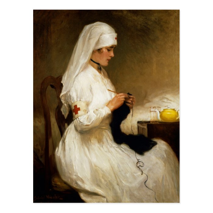 Portrait of a Nurse the Red Cross Postcard