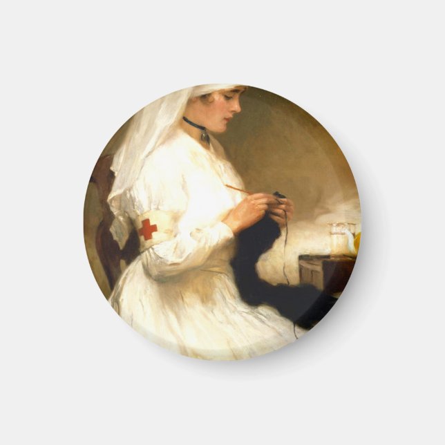 Portrait Of A Nurse Red Cross - Gabriel Nicolet Magnet (Front)