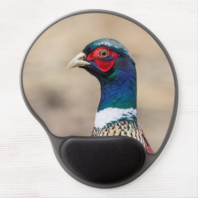Portrait of a pheasant gel mouse pad (Front)