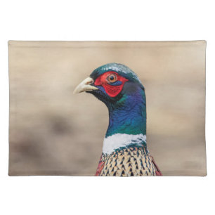 Portrait of a pheasant placemat