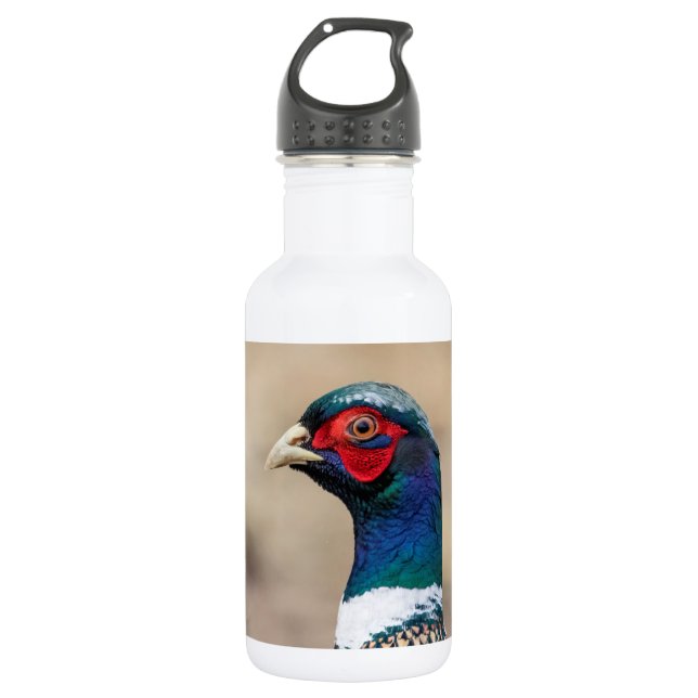 Portrait of a pheasant water bottle (Front)