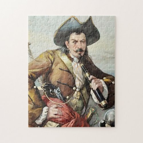 Portrait of a Pirate by Unknown Artist Jigsaw Puzzle