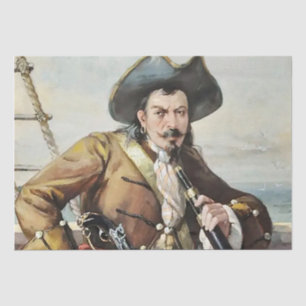 “Portrait of a Pirate” by Unknown Artist Tissue Paper