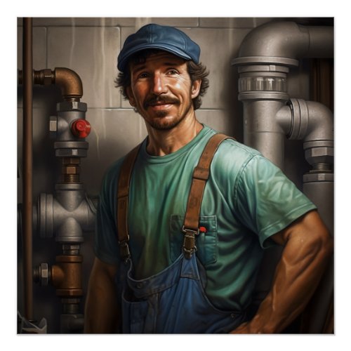 Portrait of a Plumber Poster