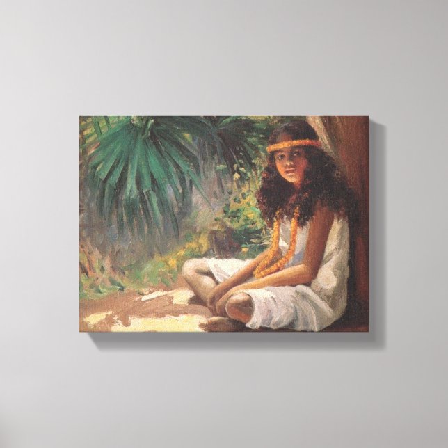 Portrait of a Polynesian Girl - Helen T. Dranga Canvas Print (Front)