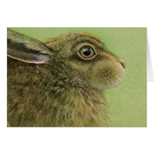 Portrait of a Rabbit acrylic painting Cards (Front Horizontal)