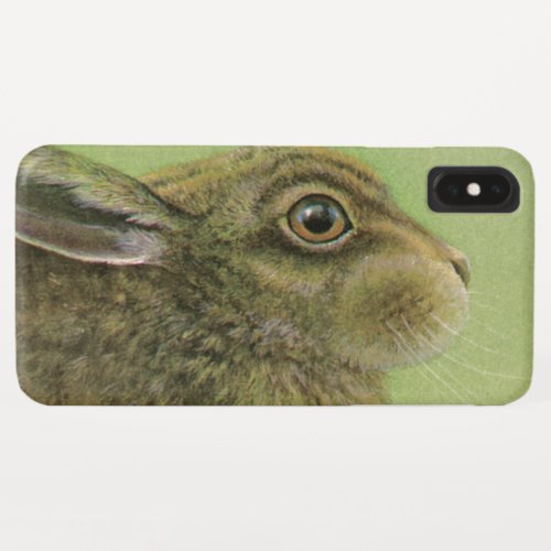 Portrait of a rabbit fine art painting iPhone XS max case