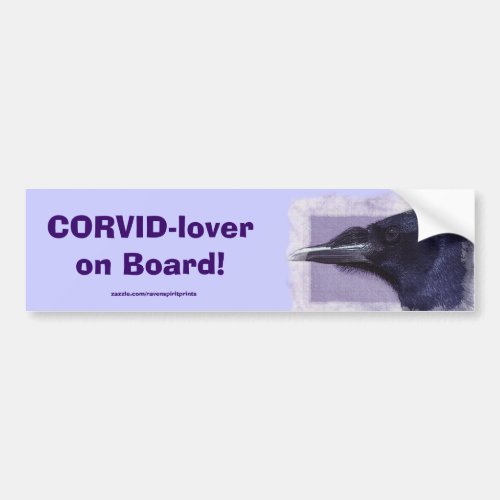 Portrait of a Raven Corvid_lovers Art Design Bumper Sticker