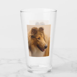 Portrait of a Rough Sable Collie Glass