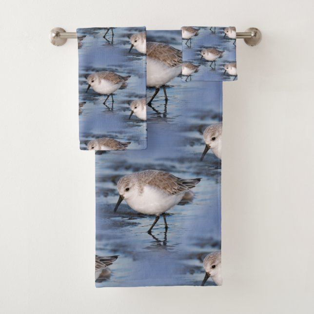 Portrait of a Sanderling Bath Towel Set (Insitu)