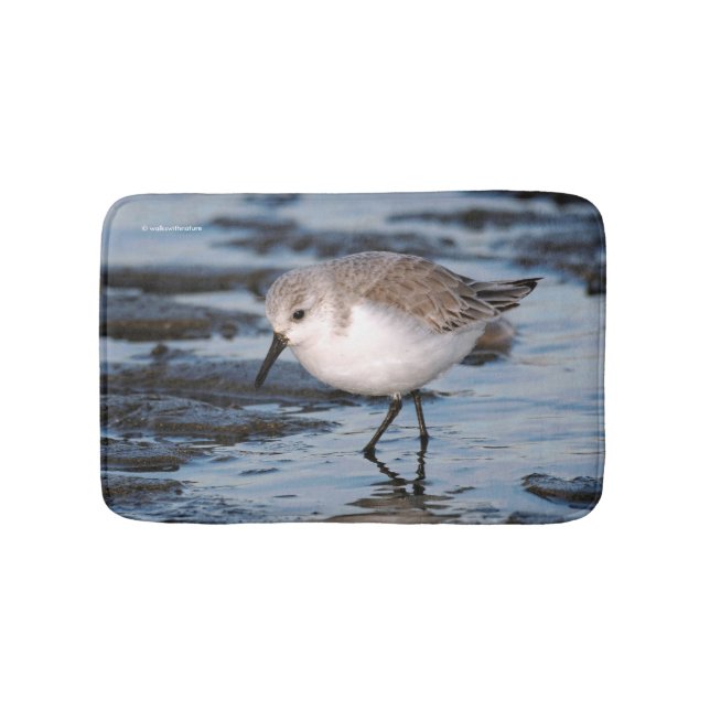 Portrait of a Sanderling Bathroom Mat (Front)