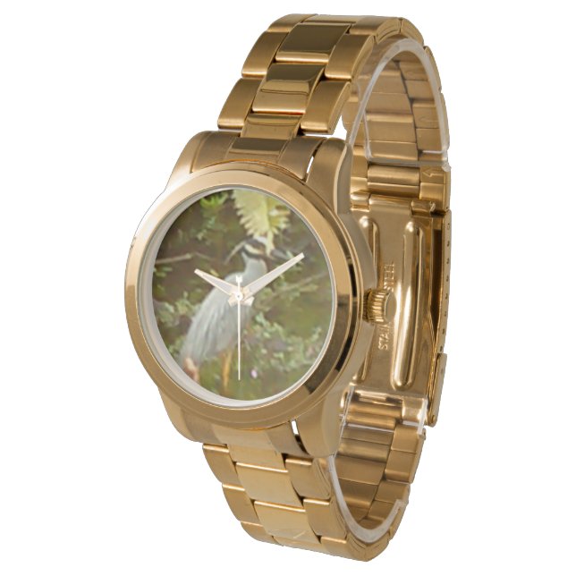 Portrait of a seagull Gold watch (Angled)