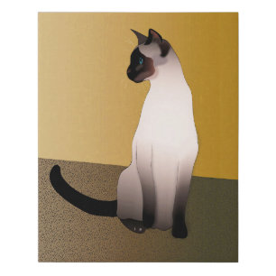 Portrait of a Seal Point Siamese Cat Faux Canvas Print