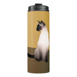 Portrait of a Seal Point Siamese Cat Thermal Tumbler