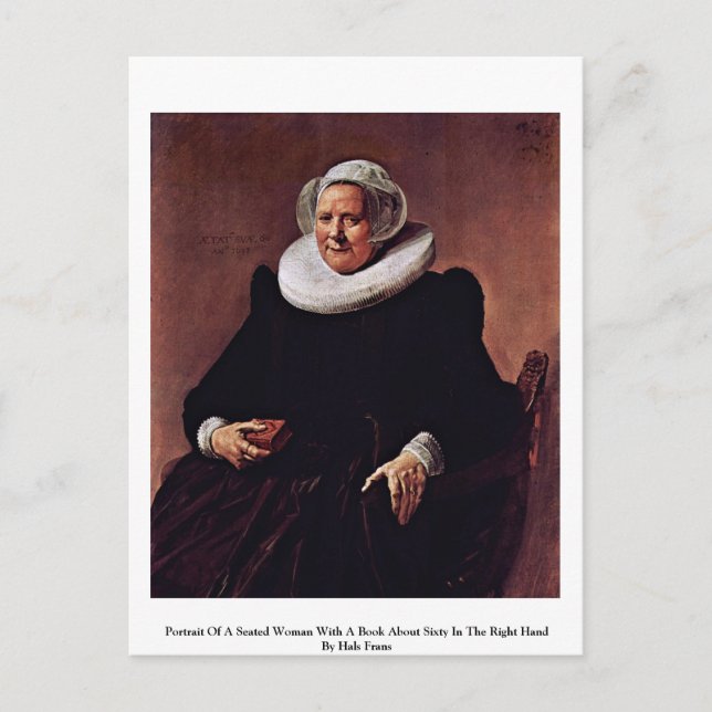 Portrait Of A Seated Woman With A Book Postcard (Front)