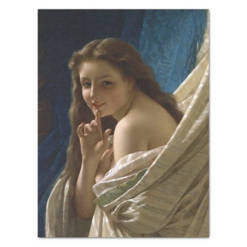 Portrait of a Sensual Young Woman Tissue Paper