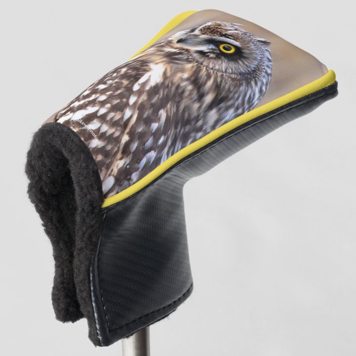 Portrait of a ShortEared Owl Golf Head Cover
