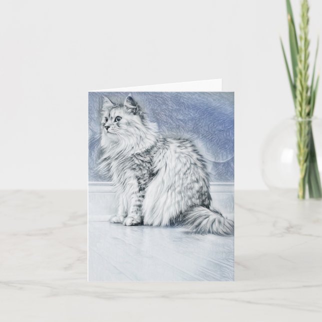 Portrait of a Siberian Note Card (Front)