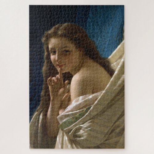 Portrait of a Sly and Teasing Female Beauty Jigsaw Puzzle
