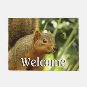 Portrait of a Squirrel Nature Animal Photography Doormat