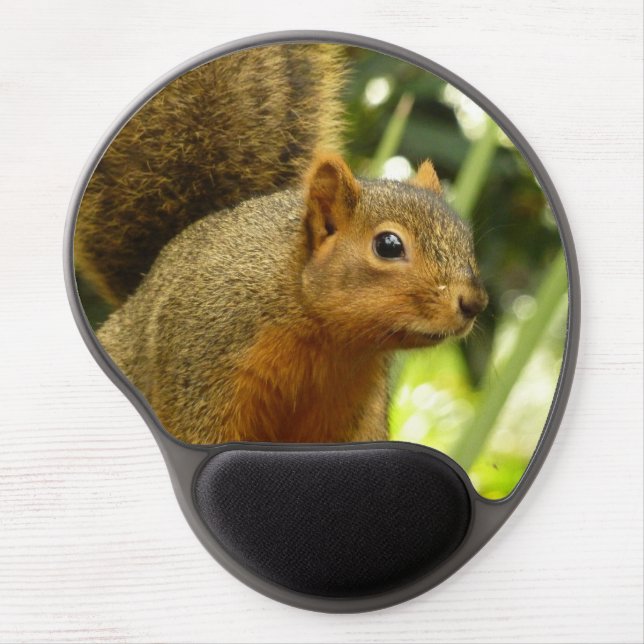 Portrait of a Squirrel Nature Animal Photography Gel Mouse Pad (Front)