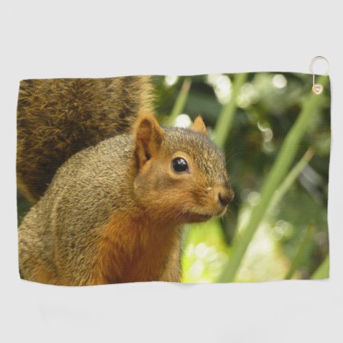 Portrait of a Squirrel Nature Animal Photography Golf Towel