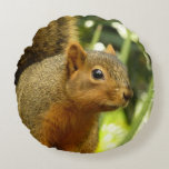 Portrait of a Squirrel Nature Animal Photography Round Pillow
