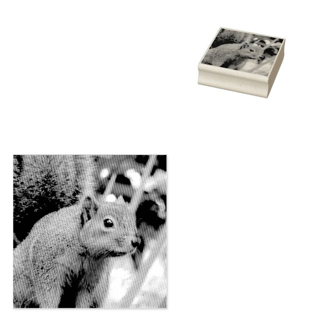 Portrait of a Squirrel Nature Animal Photography Rubber Stamp (Stamped)