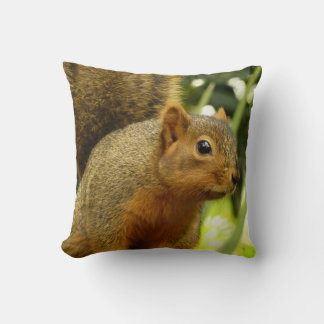 Portrait of a Squirrel Nature Animal Photography Throw Pillow