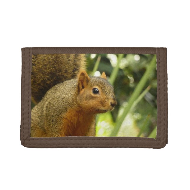 Portrait of a Squirrel Nature Animal Photography Trifold Wallet (Front)
