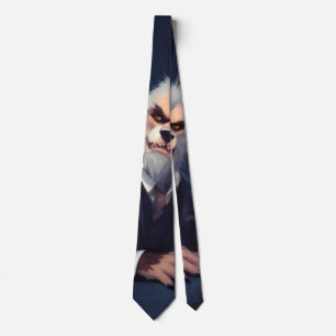 Portrait of a Werewolf in a Suit Neck Tie