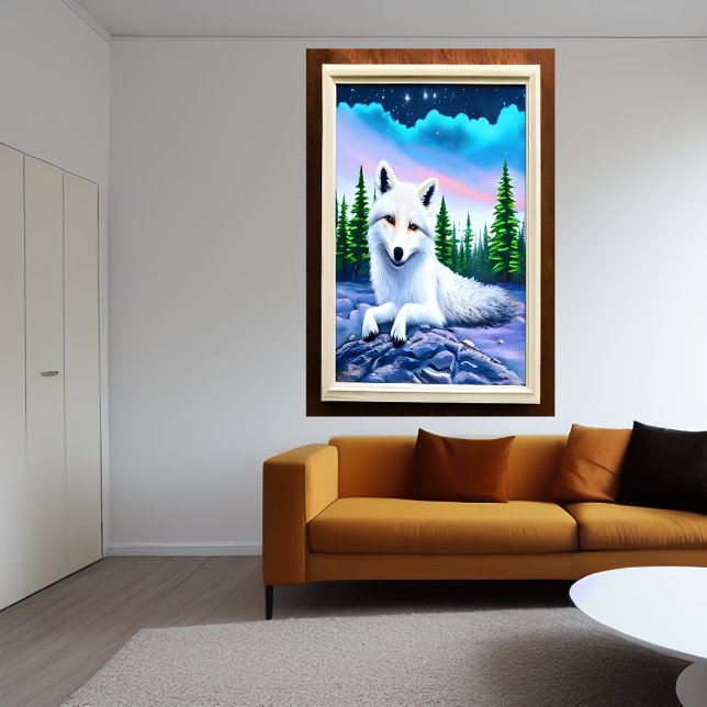 Portrait of a white fox | AI Art Poster (Creator Uploaded)