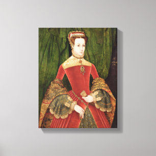 Portrait of a Woman, aged 16, previously identifie Canvas Print