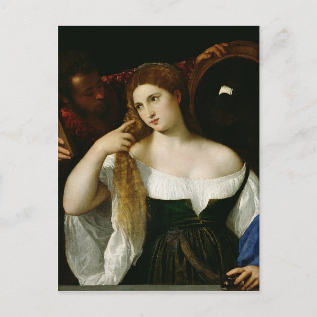 Portrait of a Woman at her Toilet, 1512-15 Postcard (Front)