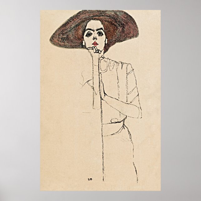 Portrait of a Woman by Egon Schiele -  Poster (Front)