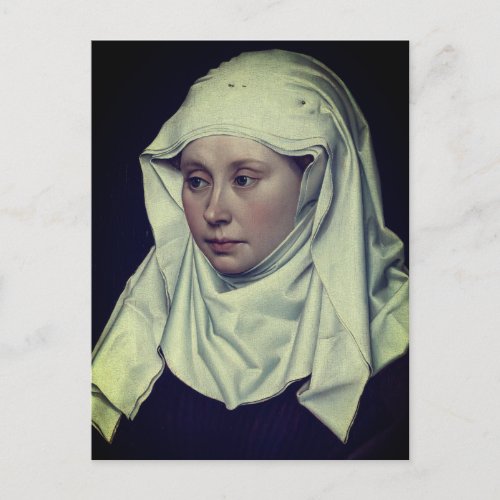 Portrait of a Woman _ by Robert Campin c 1435 Postcard