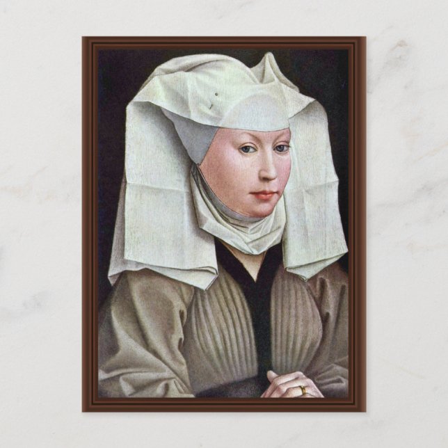 Portrait Of A Woman By Weyden Rogier Van Der Postcard (Front)