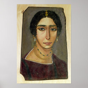 Portrait of a woman, from Fayum, 1st-4th century Poster