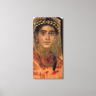 Portrait of a Woman, from Fayum, Romano-Egyptian, Canvas Print