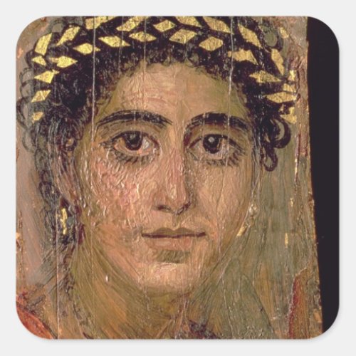 Portrait of a Woman from Fayum Romano_Egyptian Square Sticker