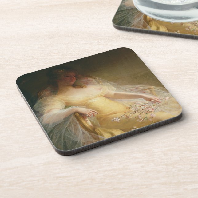 Portrait of a Woman (oil on canvas) Drink Coaster (Left Side)