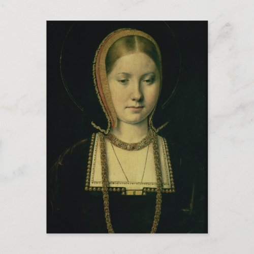 Portrait of a woman possibly Catherine of Aragon Postcard