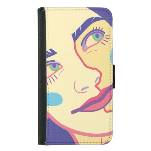 portrait of a woman samsung galaxy s5 wallet case