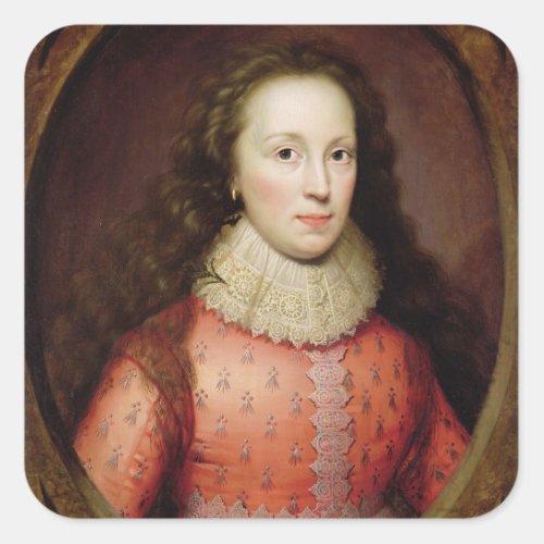 Portrait of a Woman traditionally identified as t Square Sticker