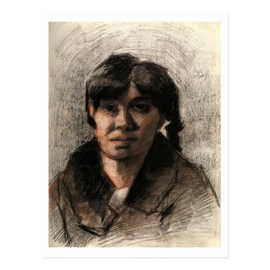Portrait of a Woman, Van Gogh Fine Art Painting Postcard