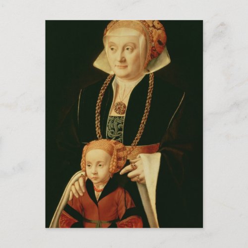 Portrait of a Woman with her Daughter Postcard
